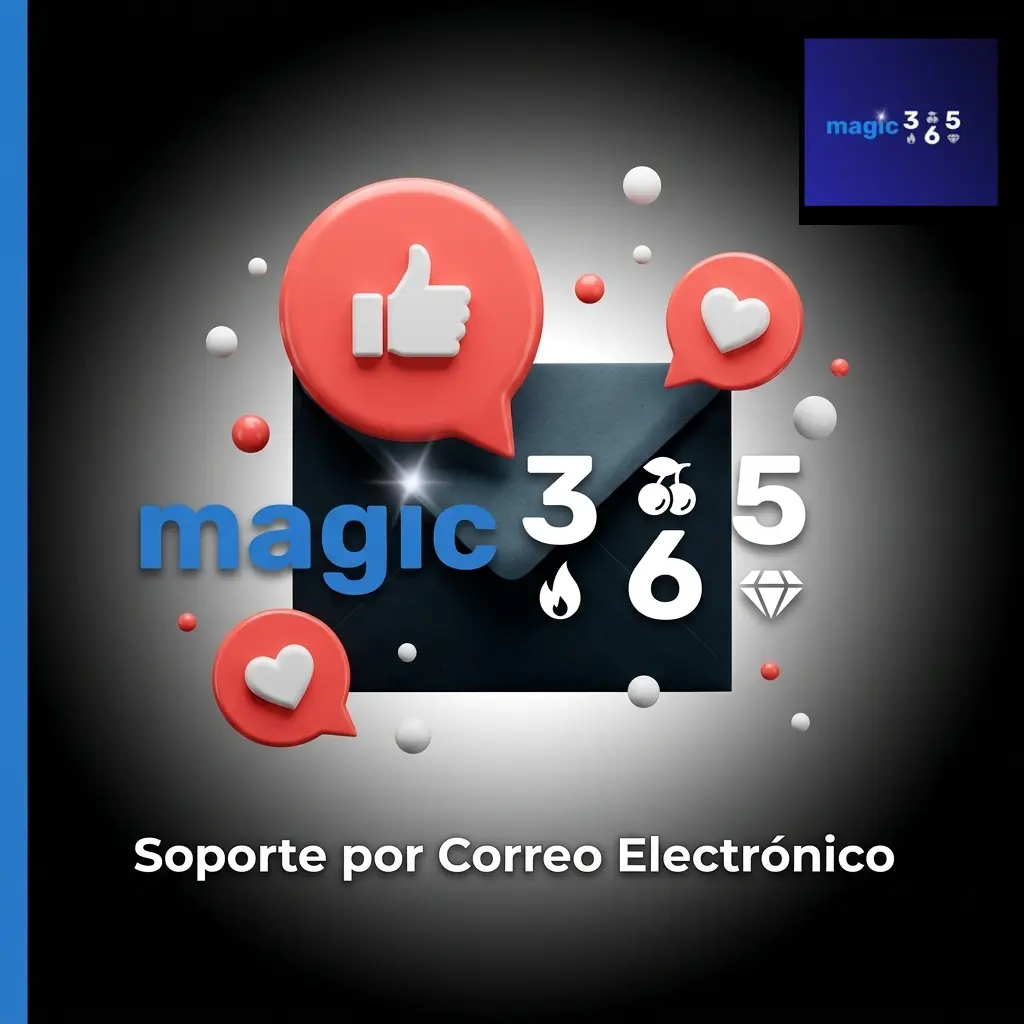 Soporte por correo electrónico en Magic365 para consultas, verificaciones y disputas con respuesta en 12 a 24 horas hábiles