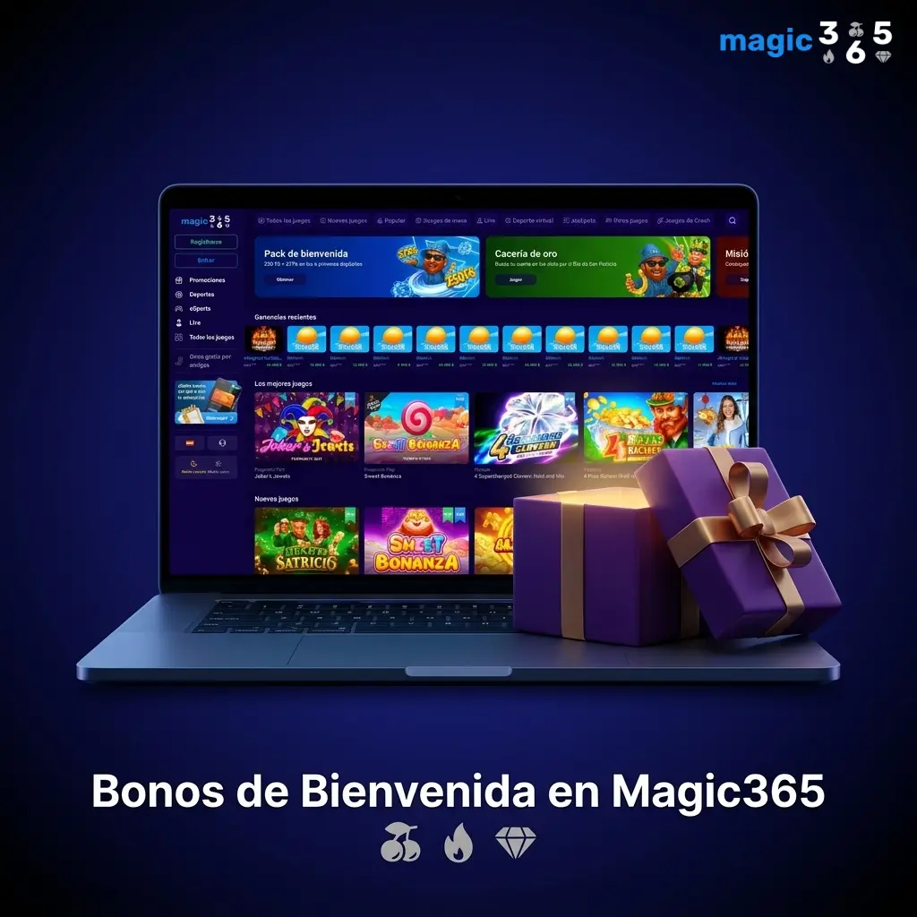 Bonos de bienvenida Magic365: hasta 150% en casino, 100% en deportes y 125 giros gratis con depósito mínimo ARS 1.000