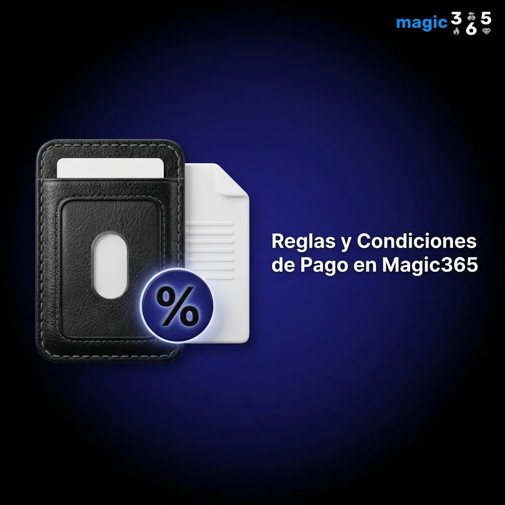 Reglas y condiciones de pago en Magic365: depósitos, retiros, verificación y límites para usuarios en Argentina.