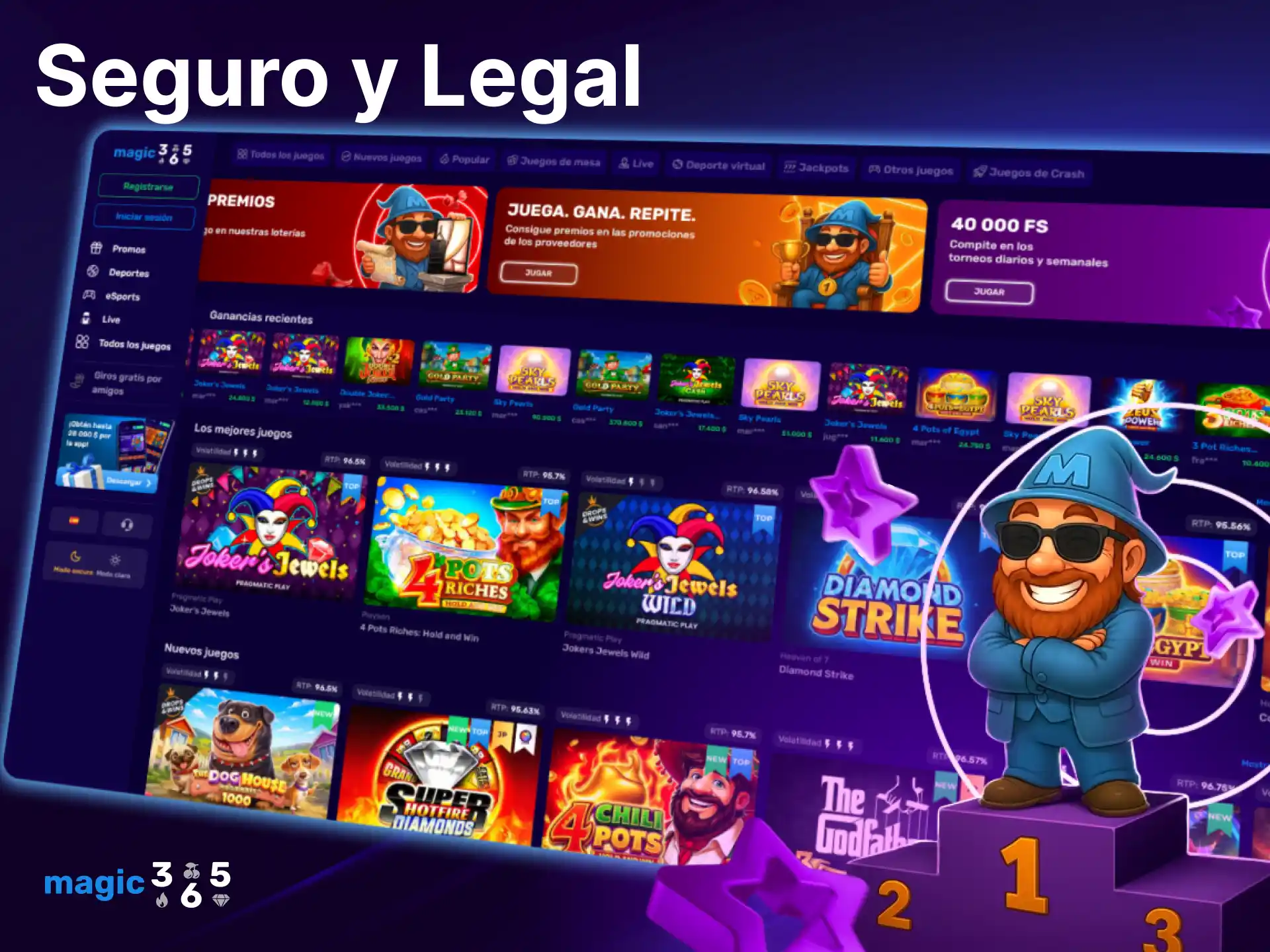 Comprueba la seguridad y legalidad con la que opera Magic365 en el país.
